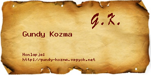 Gundy Kozma névjegykártya